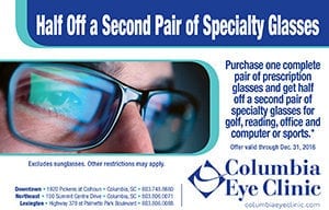 50% off specialty glasses